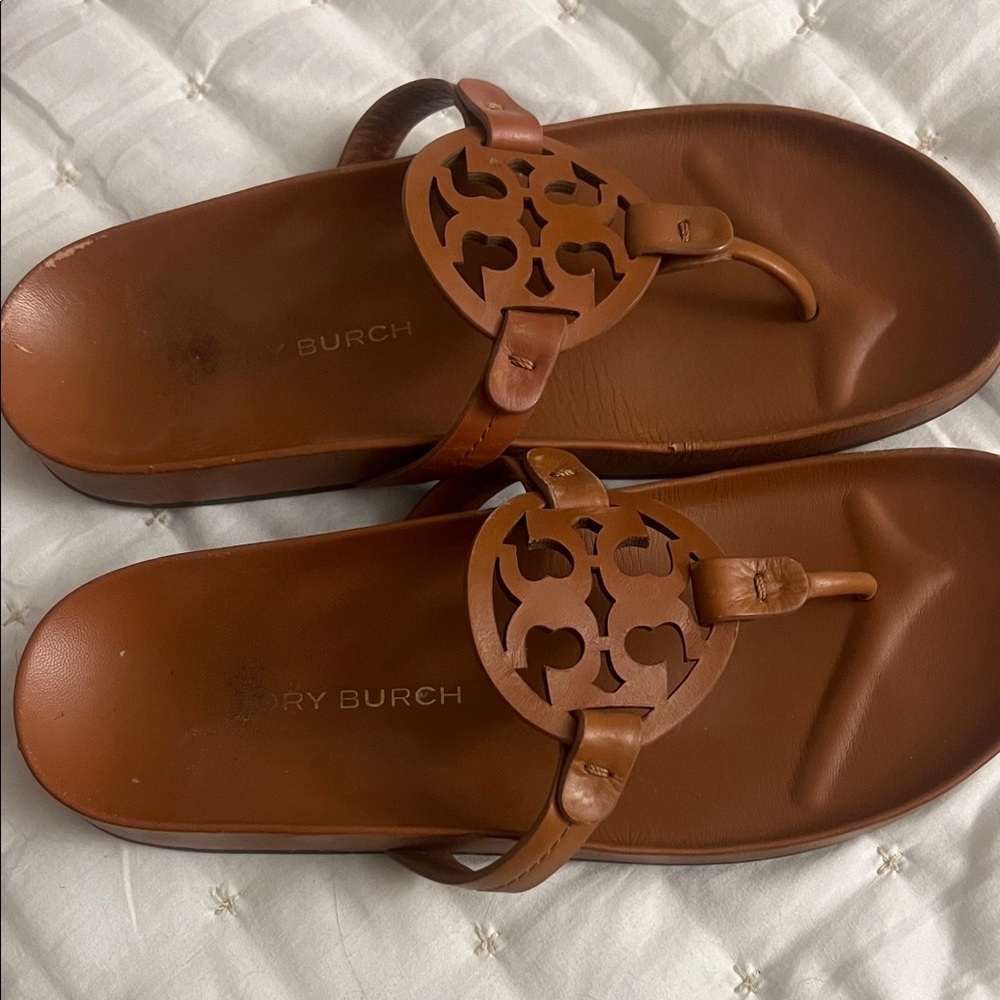 Tory Burch Tan Leather Sandals
